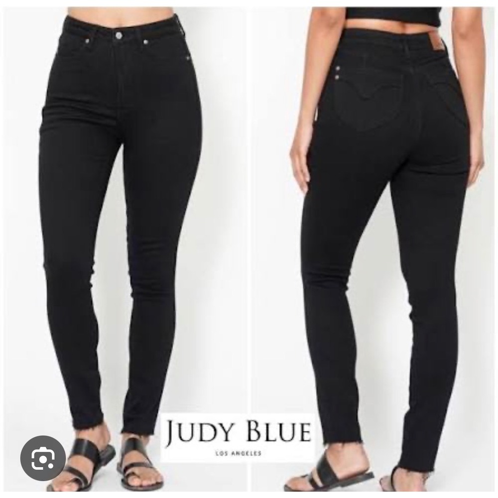Judy Blue Los Angeles Skinny Fit Black Jeans BK Size 13/31
